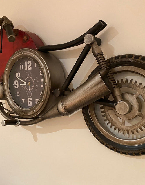 Load image into Gallery viewer, Wall clock - Vintage Motorcycle Wall Clock by Peterson Housewares &amp; Artwares
