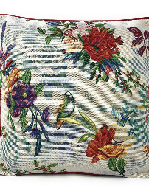 Load image into Gallery viewer, DaDa Bedding Elegant Tropical Paradise Birds Floral Tapestry Throw Pillow Covers 16" (18116) by DaDa Bedding Collection
