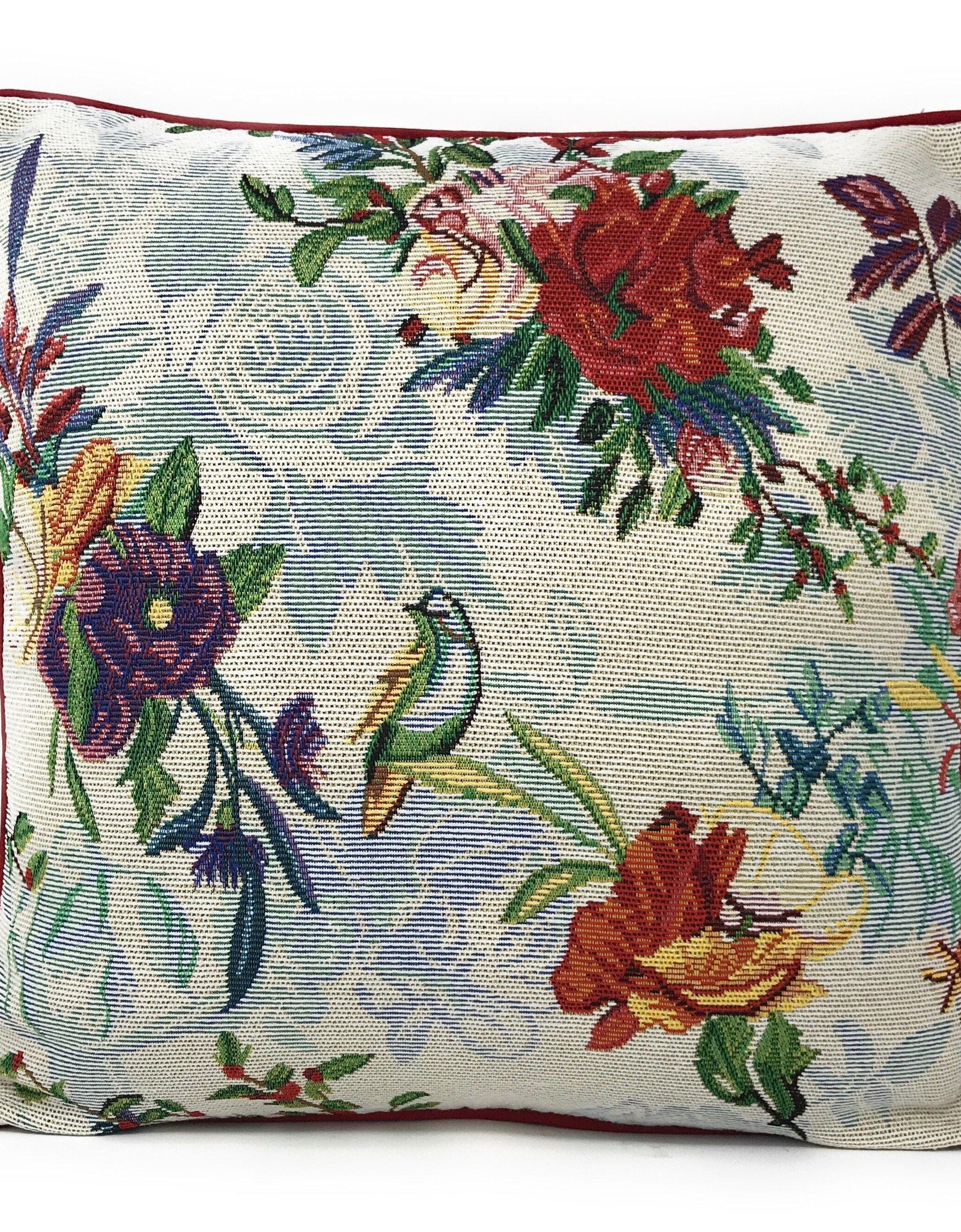 DaDa Bedding Elegant Tropical Paradise Birds Floral Tapestry Throw Pillow Covers 16" (18116) by DaDa Bedding Collection