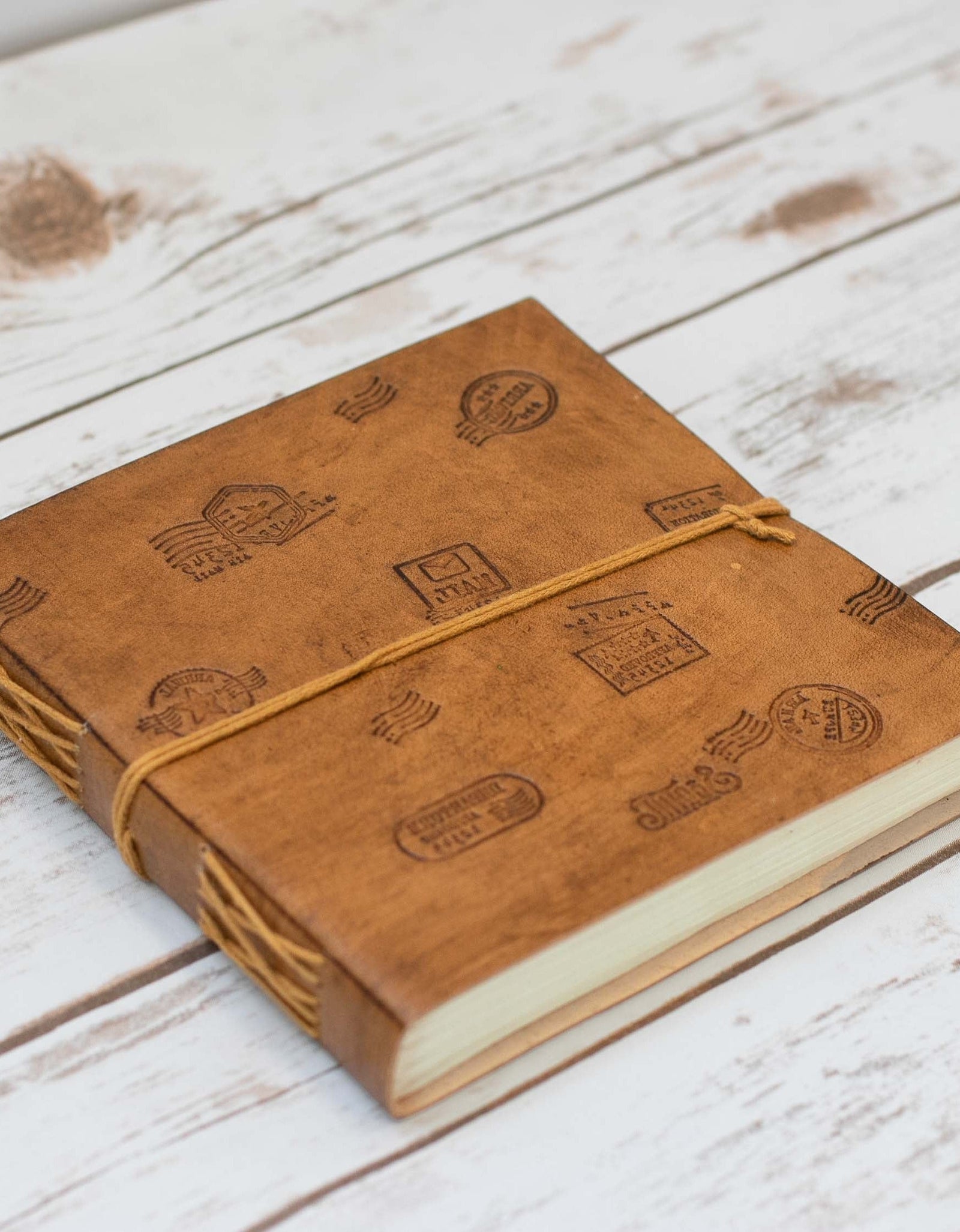Wanderlust 7x7 Artist Handmade Leather Journal by Soothi