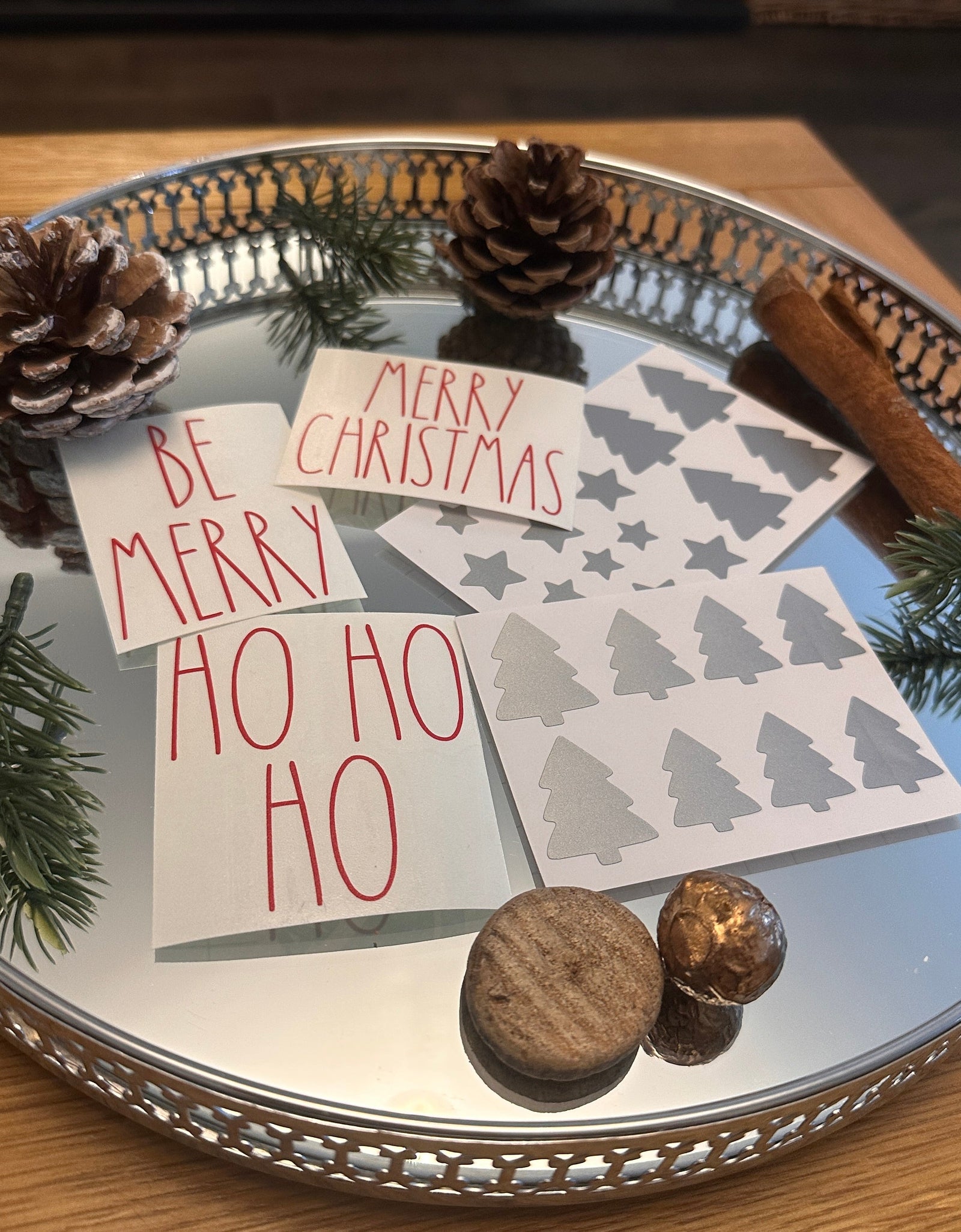 DIY Create Own CAMI Christmas Tree Stars Quotes For Glass Wine Gin Bottles Cups Decoration Window Door Labels by WinsterCreations™ Official Store