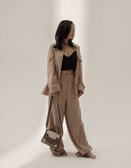 Load image into Gallery viewer, Evelyn Bag in Canvas and Genuine Leather, Gray by Bob Oré
