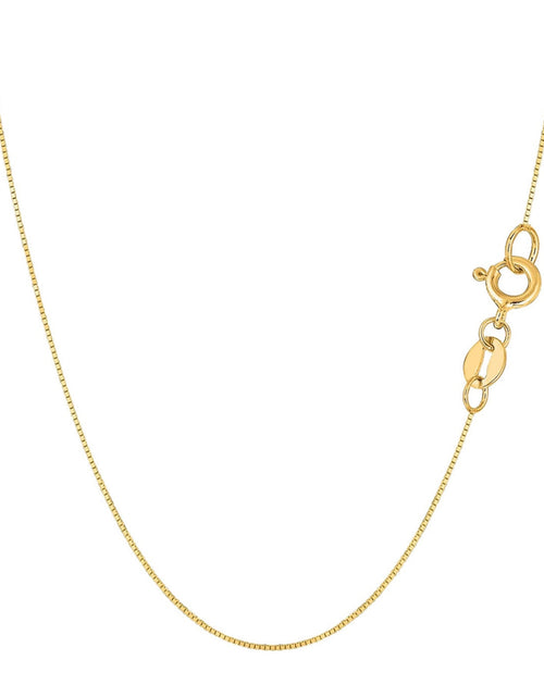 Load image into Gallery viewer, 10K Yellow Gold Box Chain Necklace, Italian Made 10K Gold Spring Ring Clasp by Donatello Gian
