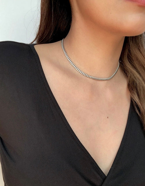 Load image into Gallery viewer, Sterling Silver 925 Curb Chain 3.5MM, 16"-24", Curb Link Chain Necklace, Italian Made Sterling Silver 925 Unisex Chain by Donatello Gian
