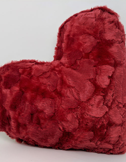 Load image into Gallery viewer, DaDa Bedding Hand-Made Luxury Romantic Valentine Heart Shaped Red Throw Pillow - 16” x 14” by DaDa Bedding Collection
