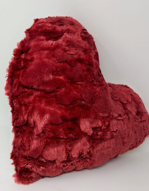 Load image into Gallery viewer, DaDa Bedding Hand-Made Luxury Romantic Valentine Heart Shaped Red Throw Pillow - 16” x 14” by DaDa Bedding Collection
