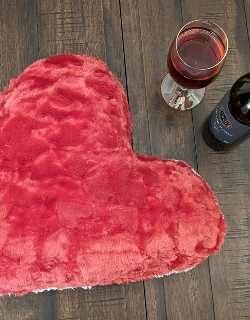 Load image into Gallery viewer, DaDa Bedding Hand-Made Luxury Romantic Valentine Heart Shaped Red Throw Pillow - 16” x 14” by DaDa Bedding Collection
