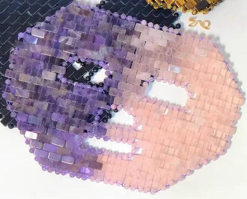 Load image into Gallery viewer, AMETHYST CLARITY + ROSE QUARTZ SELF-LOVE FACE MASK - Handmade by ZAQ Skin &amp; Body
