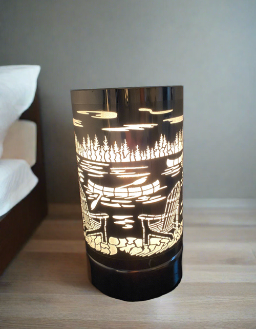 Load image into Gallery viewer, 7" touch lamp-Fragrance Wax Melts Warmer -Electric Candle Essential Oil Burner-Metal Forest Table Decor by Peterson Housewares &amp; Artwares
