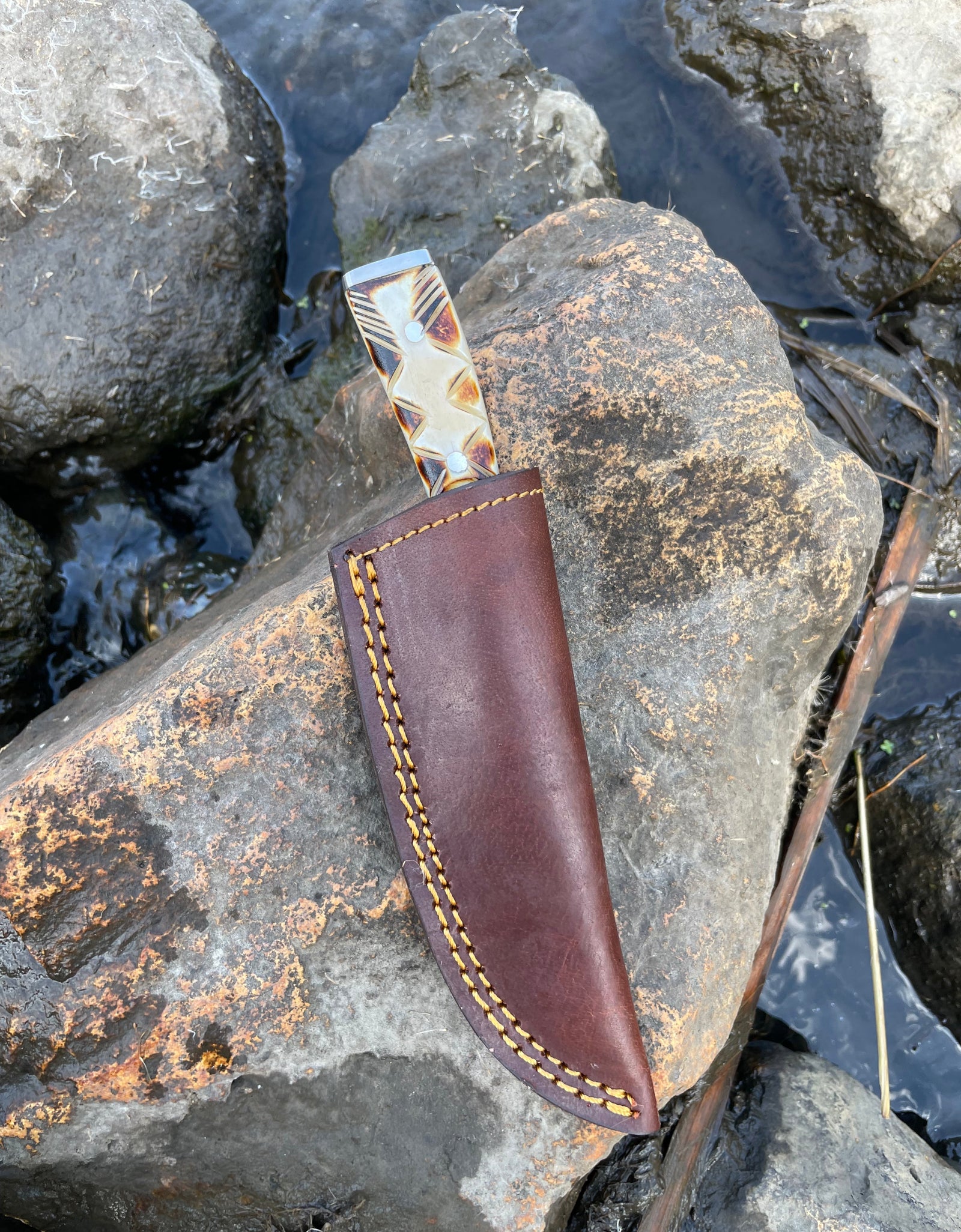 Handmade High Carbon Damascus Pairing and utility Knife TK-033 by Titan International Knives