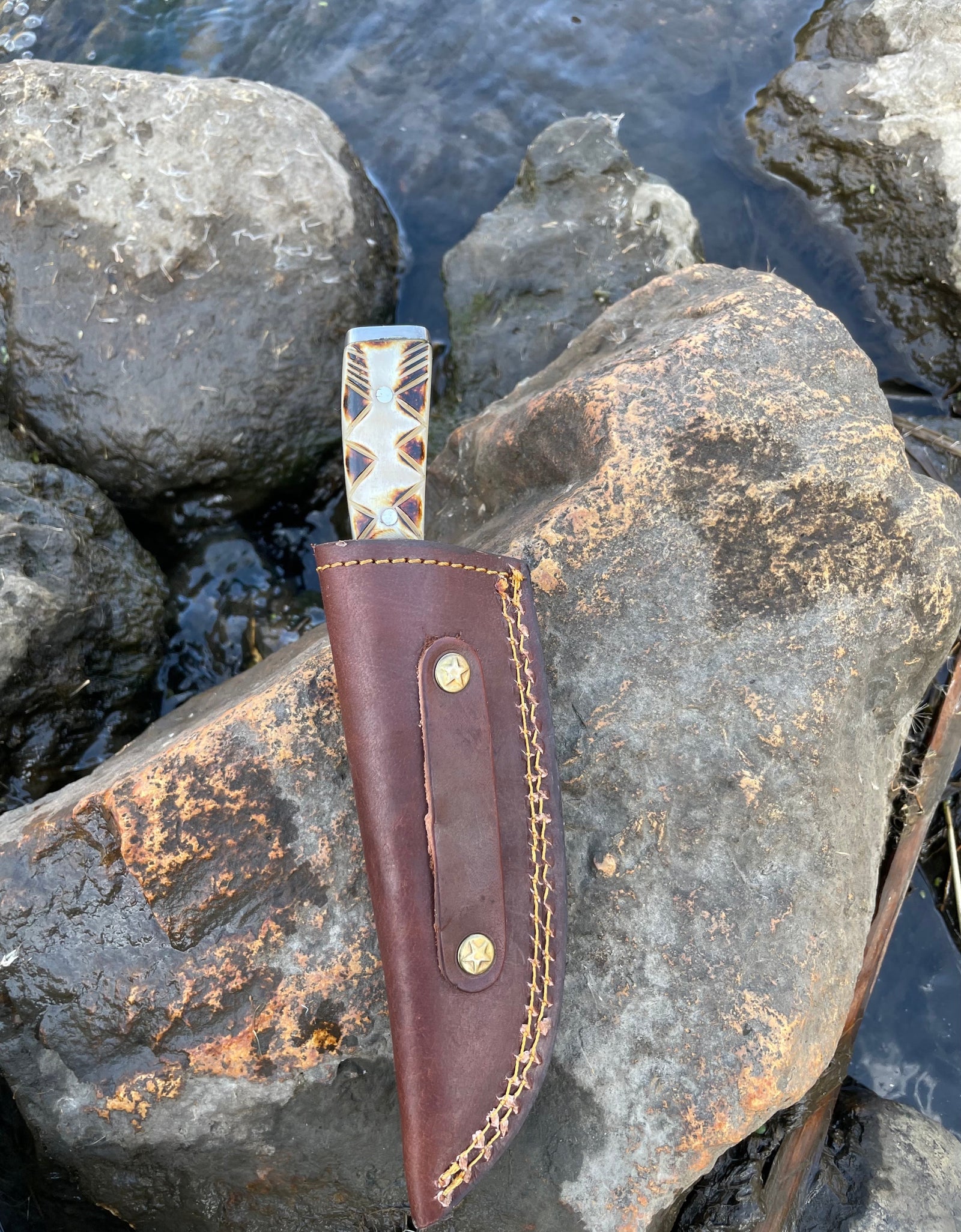 Handmade High Carbon Damascus Pairing and utility Knife TK-033 by Titan International Knives