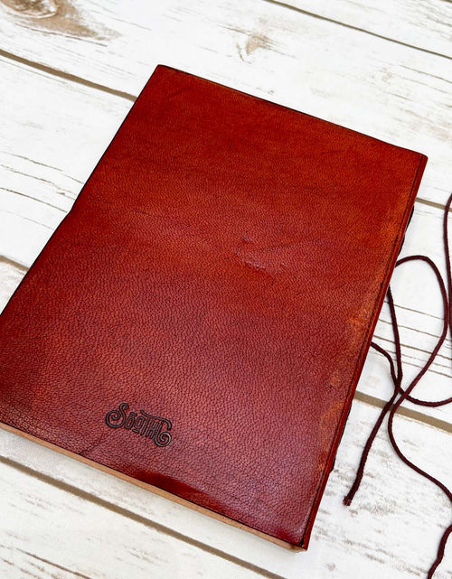 Load image into Gallery viewer, Grow Through Quote Leather Journal - 8x6 Size by Soothi
