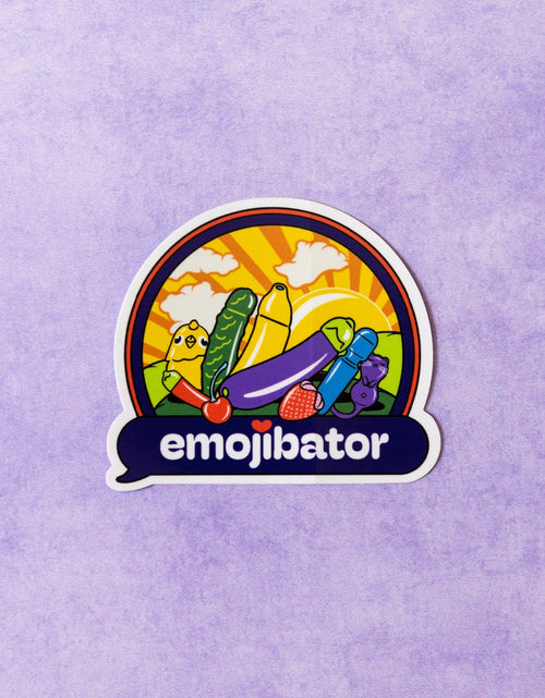 Load image into Gallery viewer, Emojibator Sunset Vibes Sticker by Emojibator
