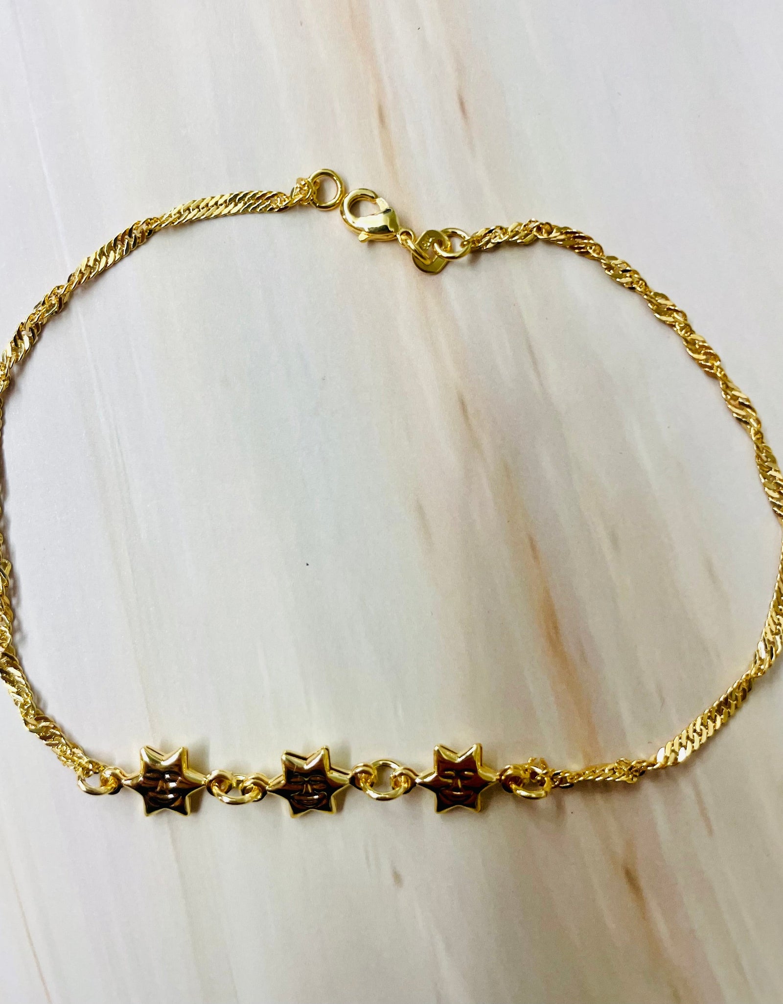 18K Gold Star Singapore link anklet