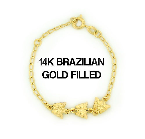 Load image into Gallery viewer, 14k Brazilian Gold Filled Figaro Butterfly Bracelet 5''
