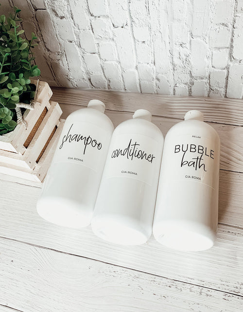 Load image into Gallery viewer, 32oz Plastic White Dispensers by Gia Roma
