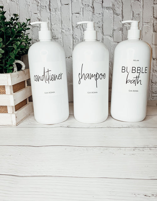 Load image into Gallery viewer, 32oz Plastic White Dispensers by Gia Roma
