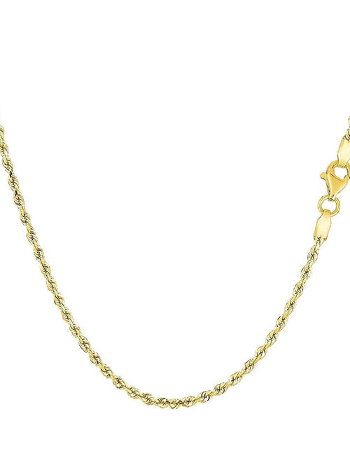 Load image into Gallery viewer, Italian 14K Yellow Gold 1.5MM Diamond Cut Rope Chain 16-24 Inch by Donatello Gian
