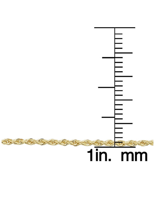 Load image into Gallery viewer, Italian 14K Yellow Gold 1.5MM Diamond Cut Rope Chain 16-24 Inch by Donatello Gian
