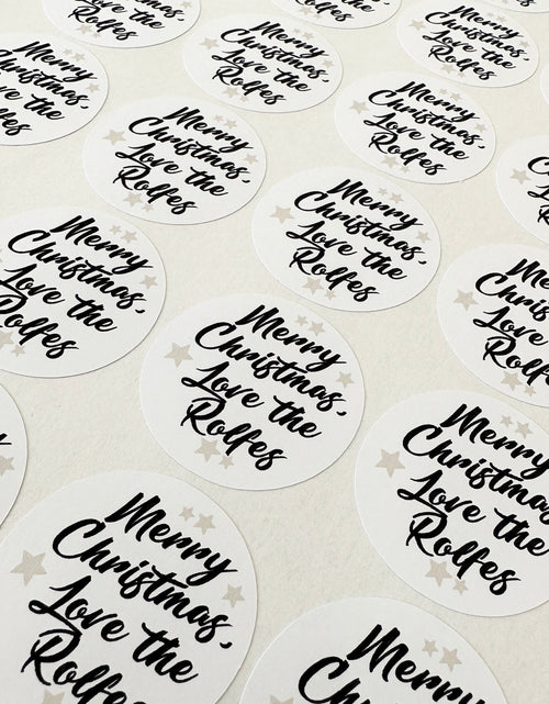 Load image into Gallery viewer, Sheet Of 24 Personalised Surname Star Christmas Present Stickers Gift Labels Christmas stickers by WinsterCreations™ Official Store
