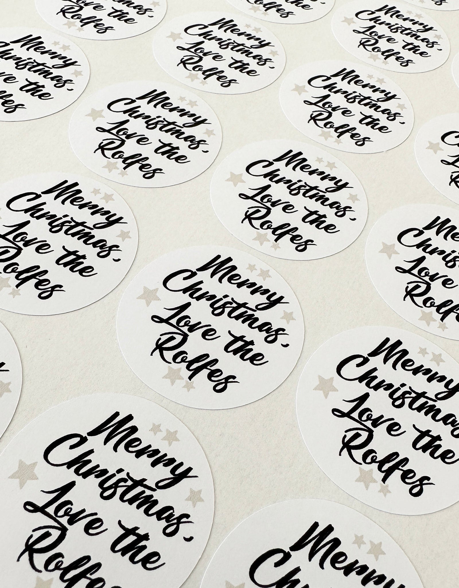 Sheet Of 24 Personalised Surname Star Christmas Present Stickers Gift Labels Christmas stickers by WinsterCreations™ Official Store