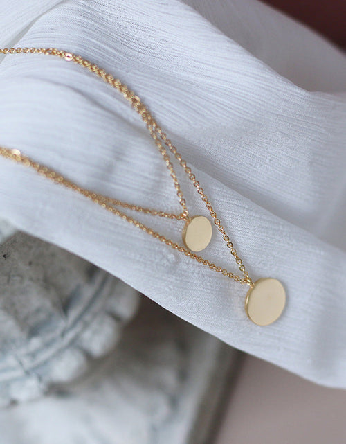 Load image into Gallery viewer, Arvo Layered Double Disc Necklace - Gold by Arvo
