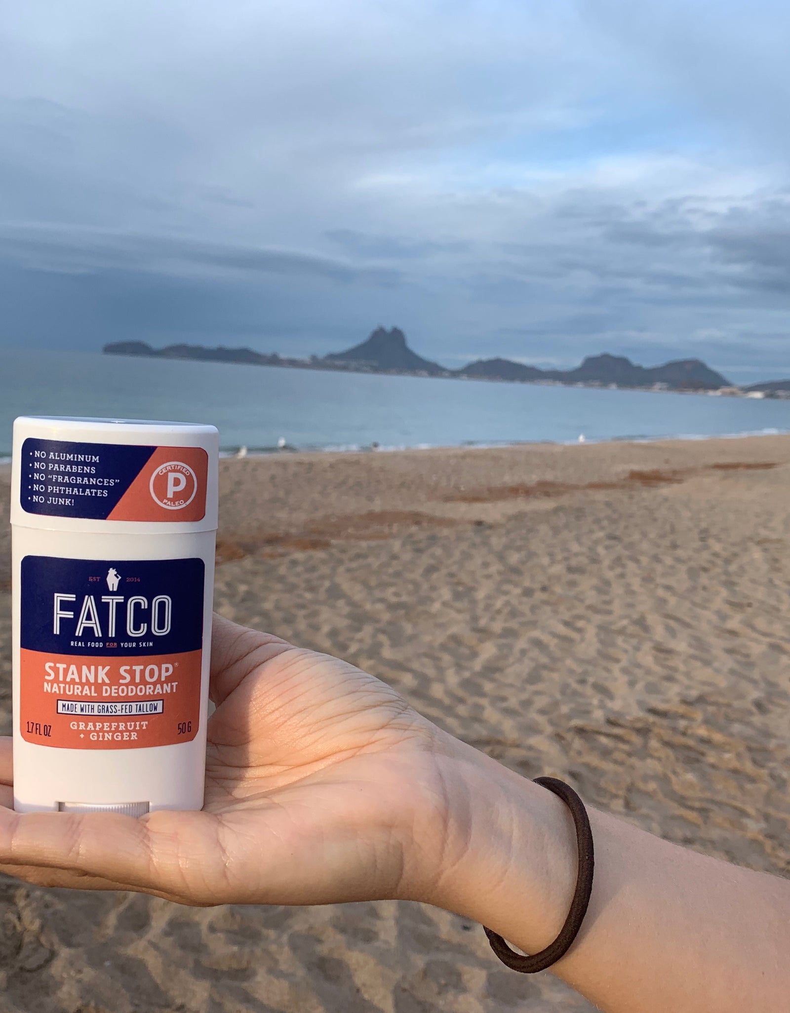 Stank Stop Deodorant Stick, Grapefruit+Ginger, 1.7 Oz by FATCO Skincare Products