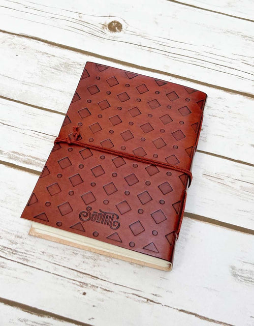 Load image into Gallery viewer, Hardships And Extraordinary Journey C.S. Lewis Quote Leather Journal - 7x5 by Soothi
