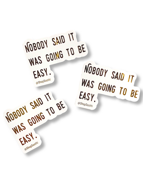 Load image into Gallery viewer, Nobody Said It Was Going To Be Easy - Sticker by Soothi
