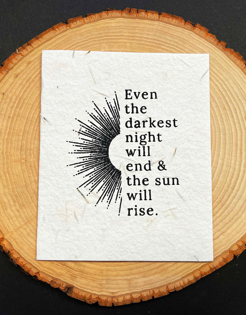 Load image into Gallery viewer, Seed Paper Plantable Card - The Sun Will Rise by Soothi
