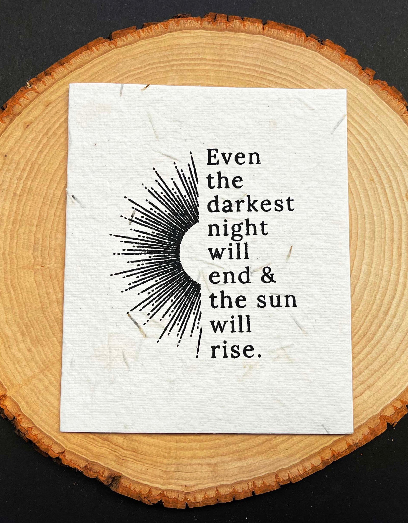 Seed Paper Plantable Card - The Sun Will Rise by Soothi