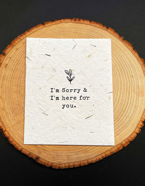 Load image into Gallery viewer, Seed Paper Plantable Card - I'm Sorry by Soothi
