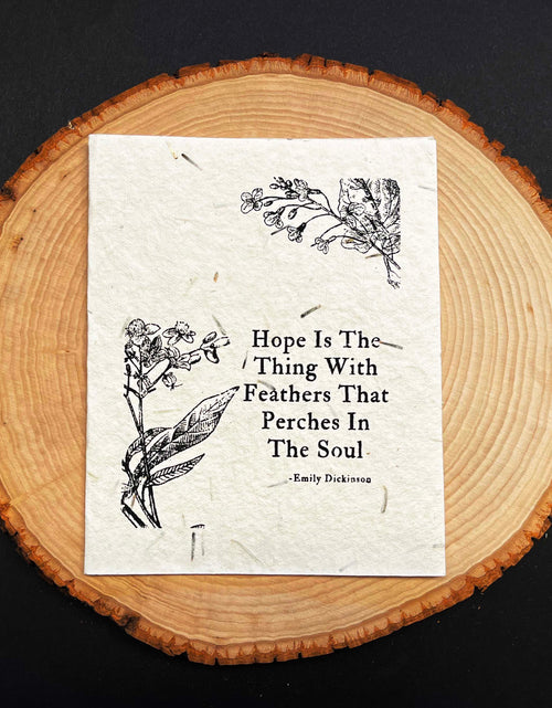 Load image into Gallery viewer, Seed Paper Plantable Card - Emily Dickinson by Soothi
