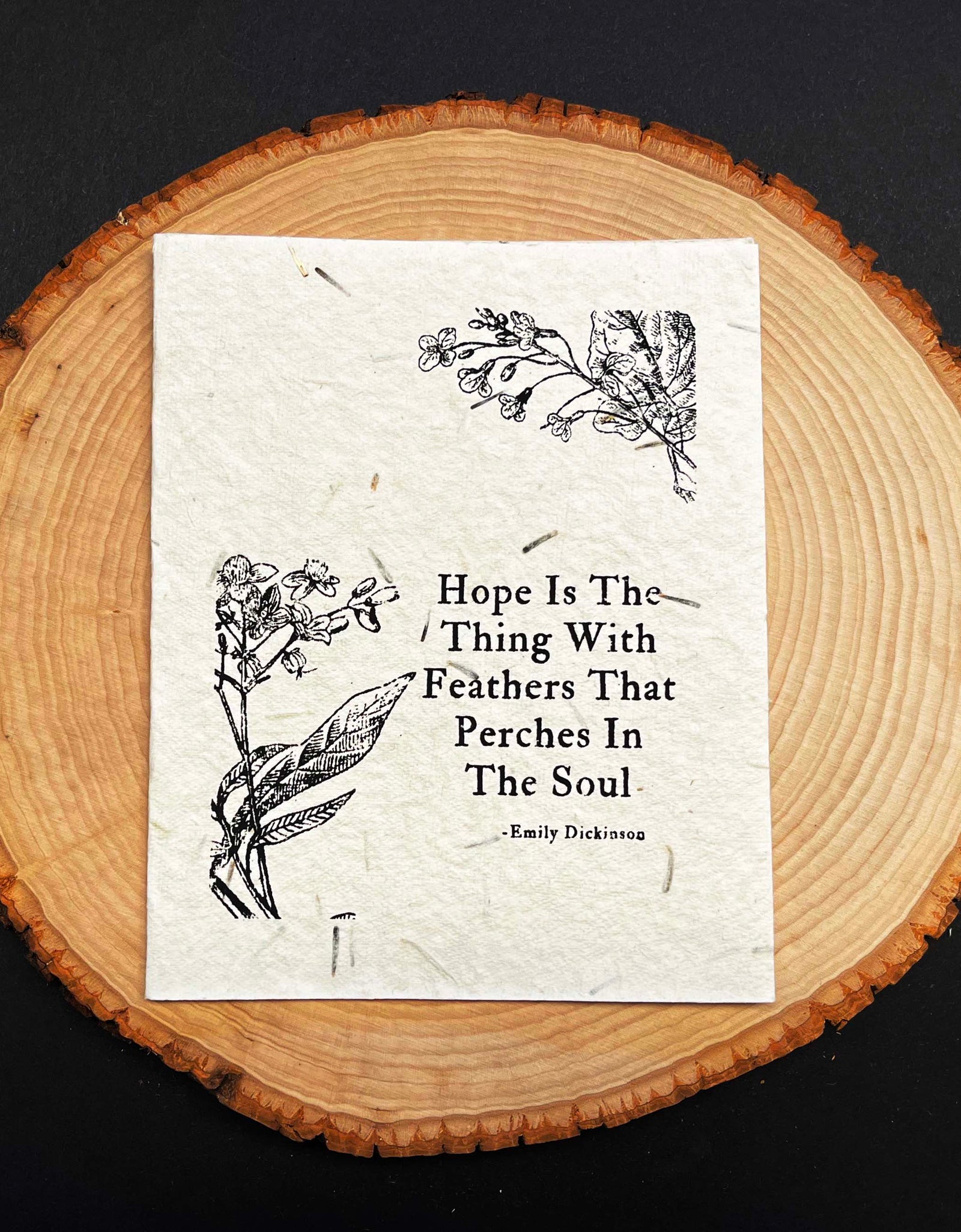 Seed Paper Plantable Card - Emily Dickinson by Soothi