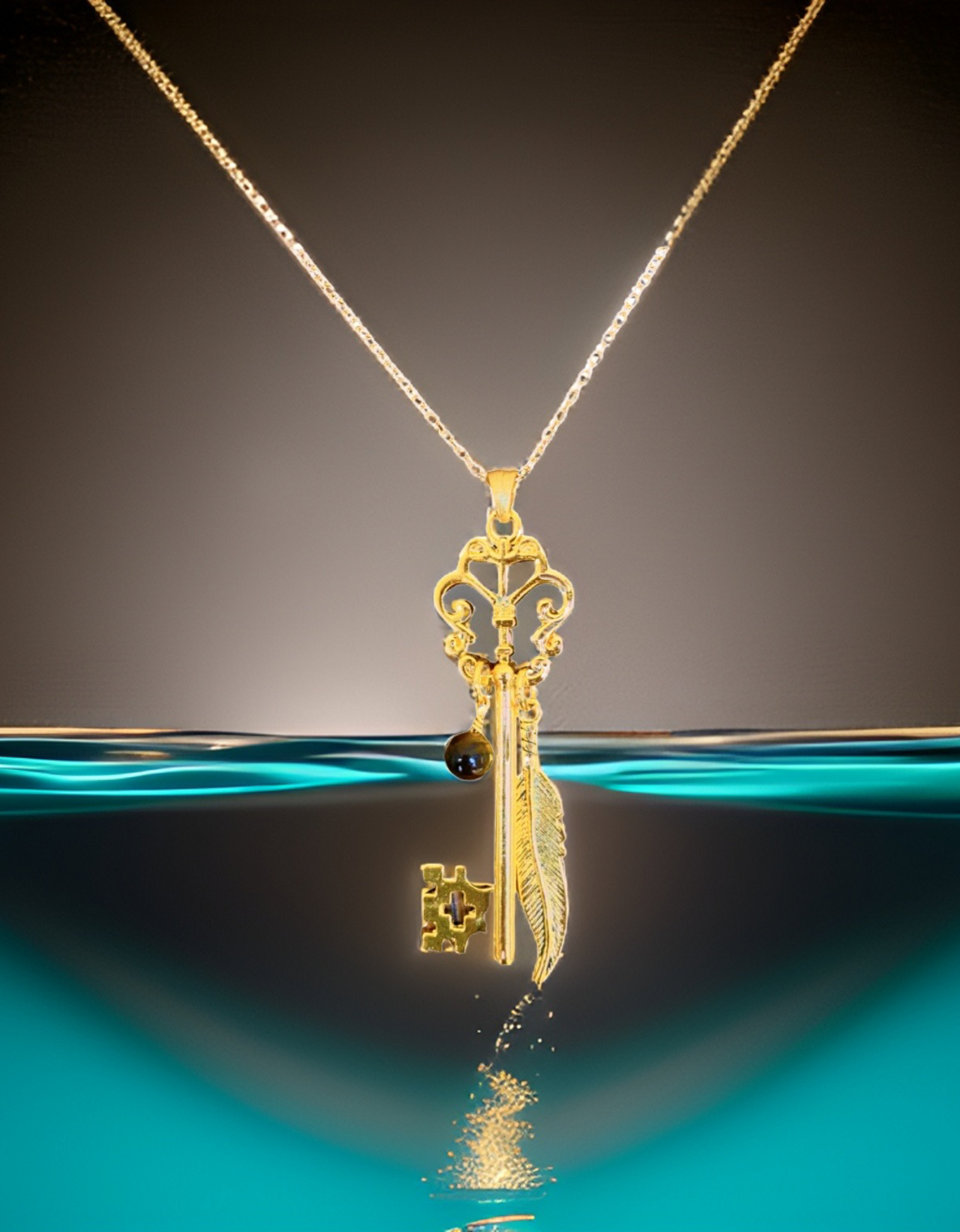 Butterfly Skeleton Key Necklace by The Urban Charm