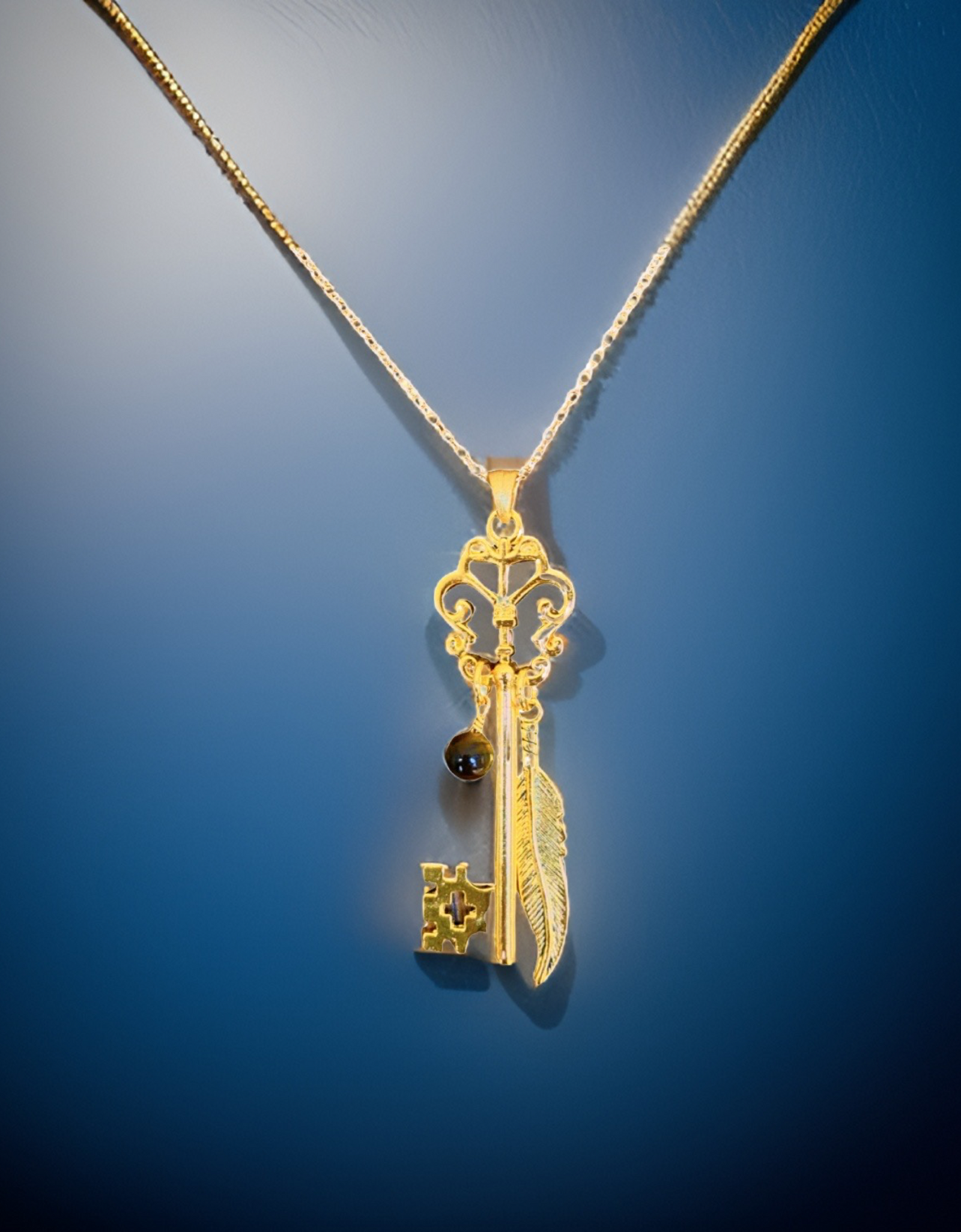 Butterfly Skeleton Key Necklace by The Urban Charm