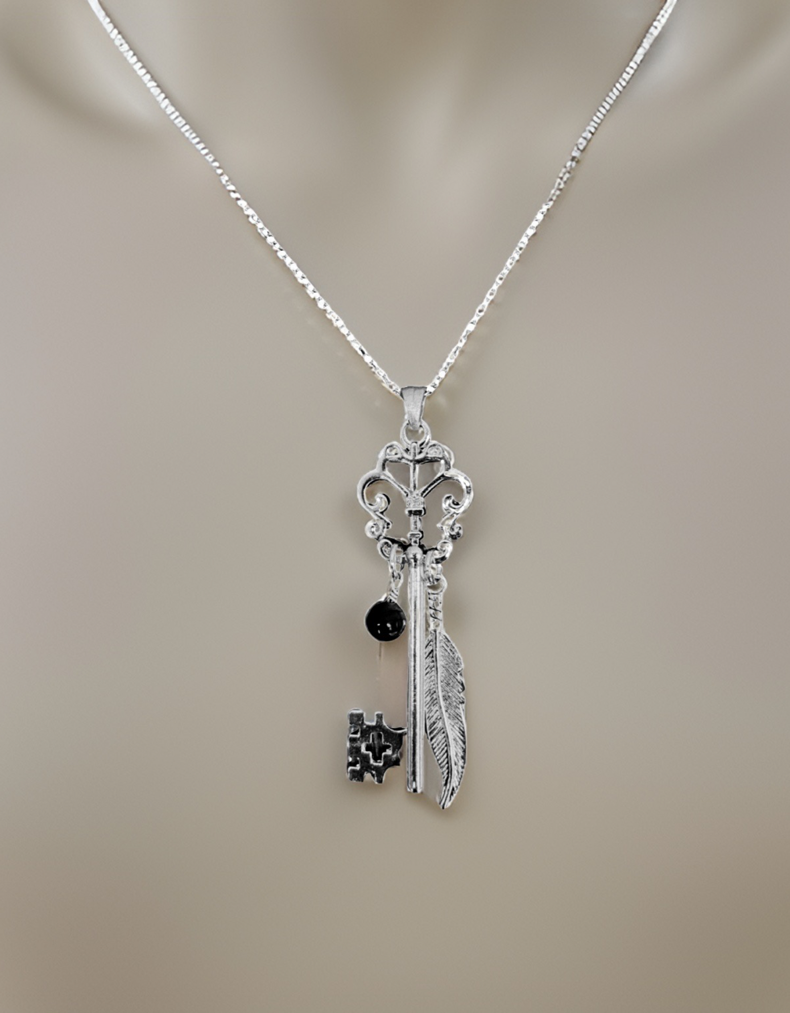 Butterfly Skeleton Key Necklace by The Urban Charm