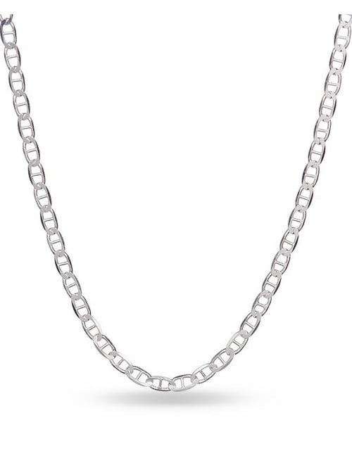 Load image into Gallery viewer, Donatello Gian Italian Sterling Silver Flat Mariner Anchor Link Chain Necklace 1.4MM 16-24 Inch Thin And Sturdy Unisex Chain by Donatello Gian
