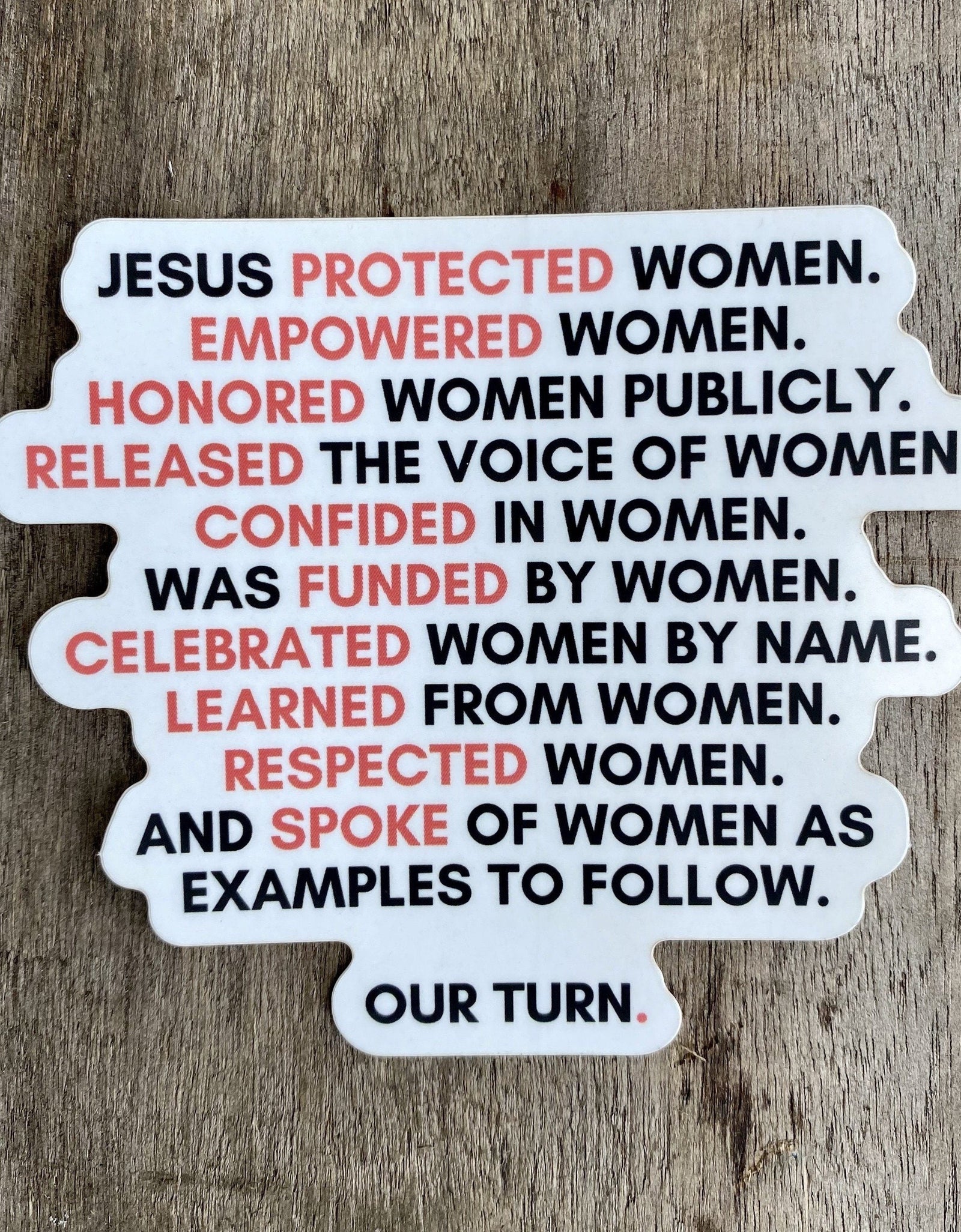 Jesus - Women | Sticker by The Happy Givers