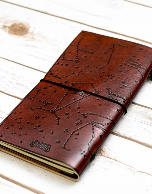 Load image into Gallery viewer, The Future Belongs Eleanor Roosevelt Quote Leather Journal - 8x6 Size by Soothi
