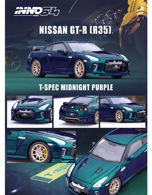 Load image into Gallery viewer, Nissan GT-R (R35) T-Spec RHD (Right Hand Drive) Midnight Purple Metallic 1/64 Diecast Model Car by Inno Models
