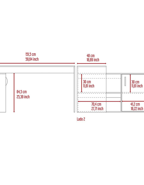 Load image into Gallery viewer, Dallas L-Shaped Home Office Desk, Two Shelves, One Drawer by FM FURNITURE
