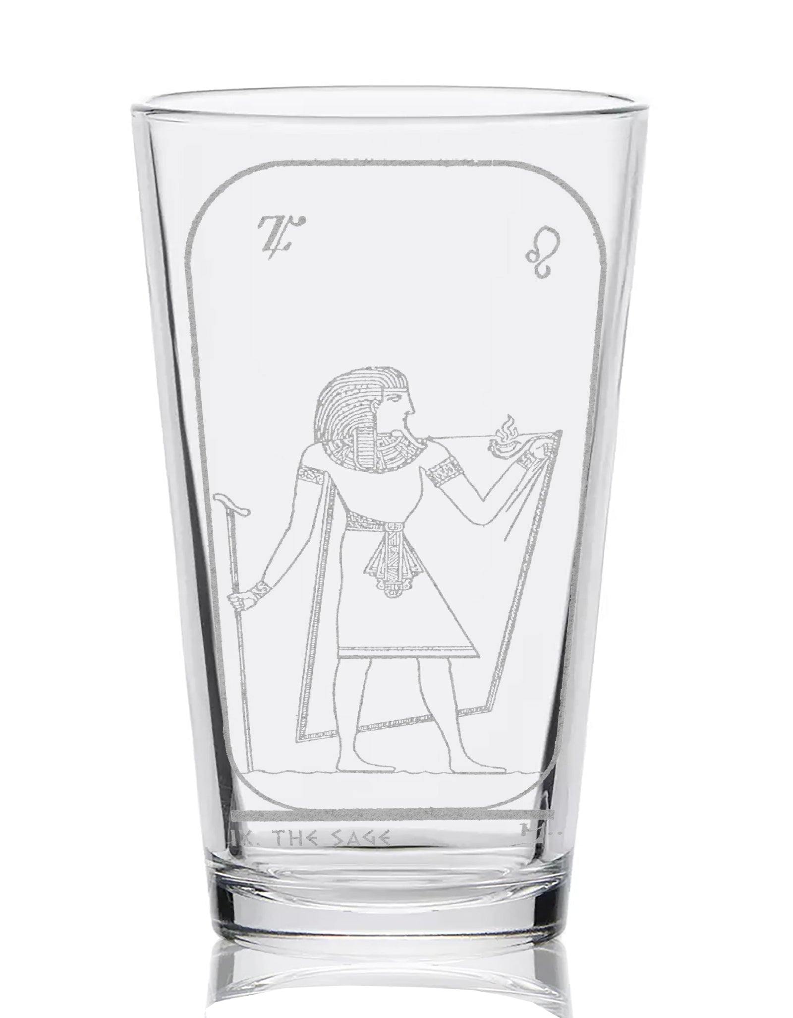 EGYPTIAN TAROT CARD Pint Glasses by LumEngrave