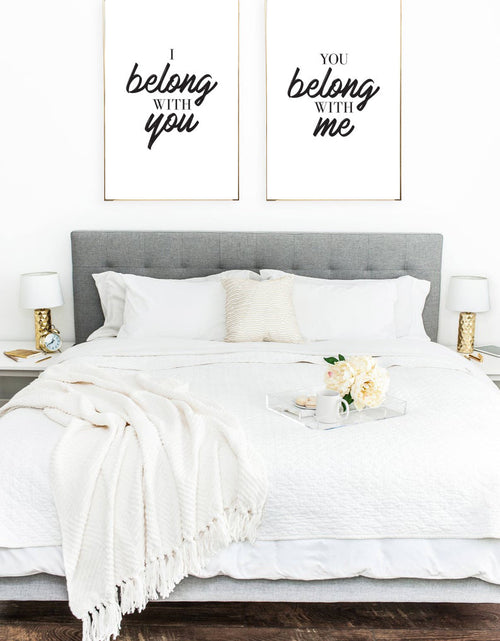 Load image into Gallery viewer, I belong With You, You Belong With Me Couple Black Set Of 2 Bedroom Prints by WinsterCreations™ Official Store
