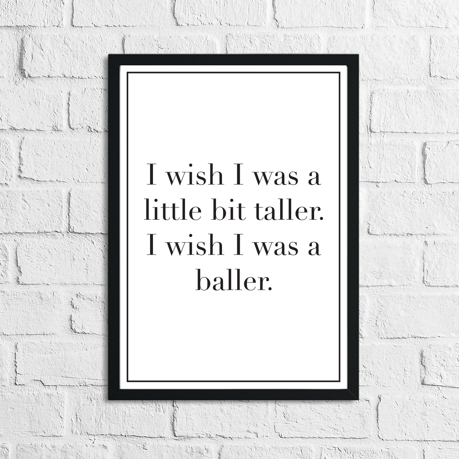 Wish I Was Taller Children's Room Quote Wall Decor Print by WinsterCreations™ Official Store