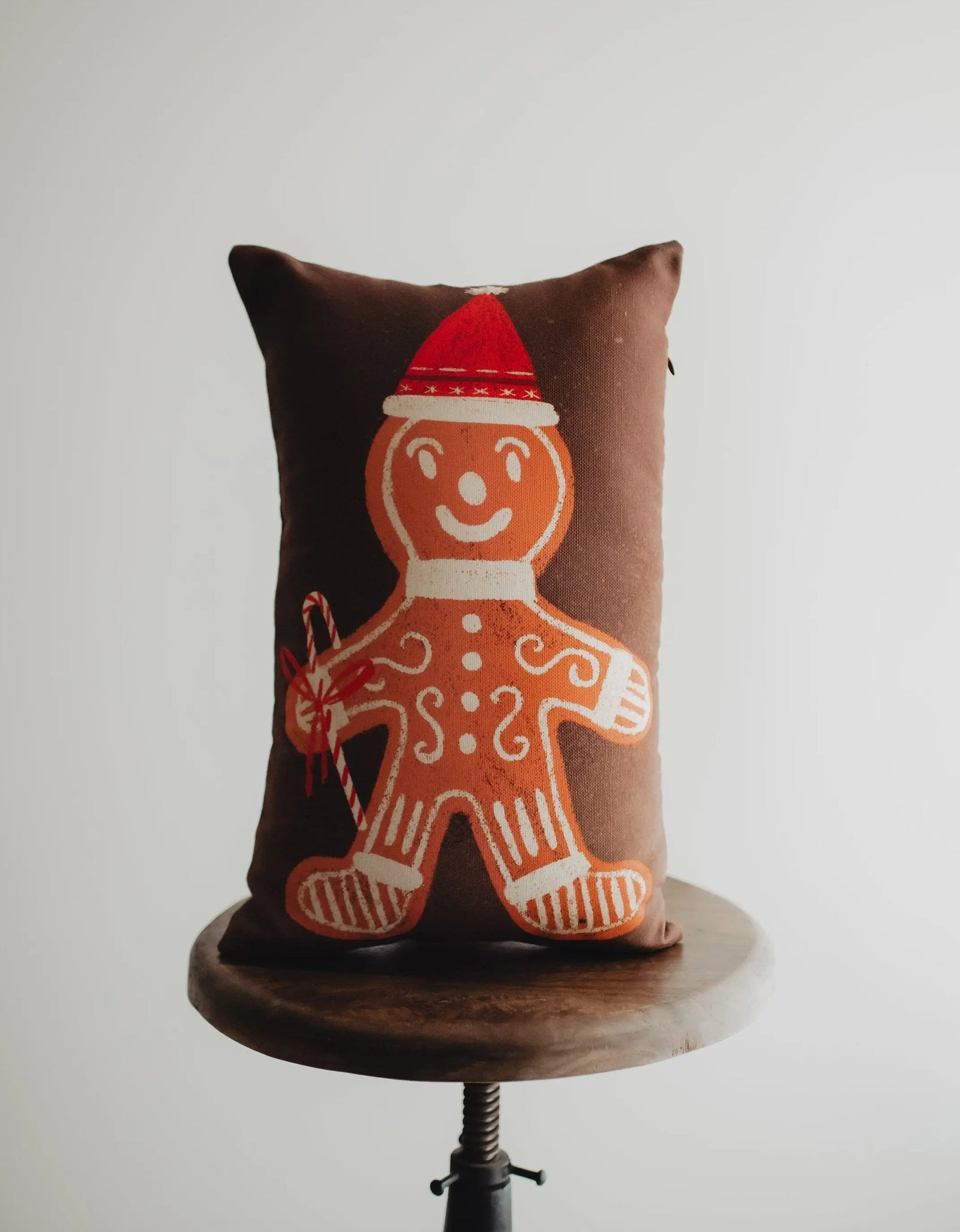 Iced Gingerbread Man | Christmas Throw Pillow | 12x18 18x12 | Rustic Home Decor | Rustic Christmas Decor | Farmhouse Decor | Room Decor by UniikPillows