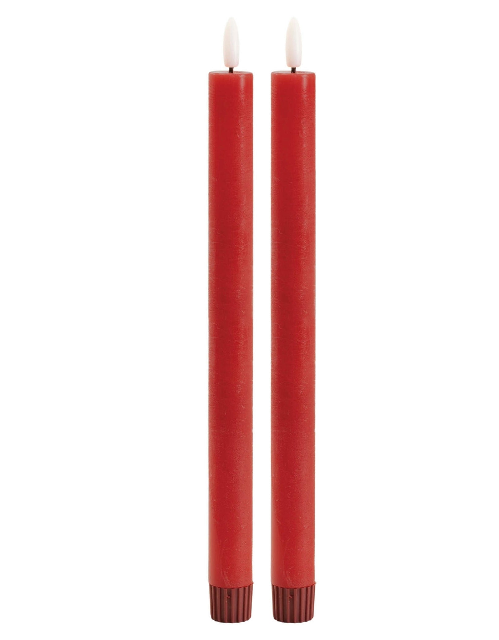 FIA Wick Red Taper Candle (Set of 2)