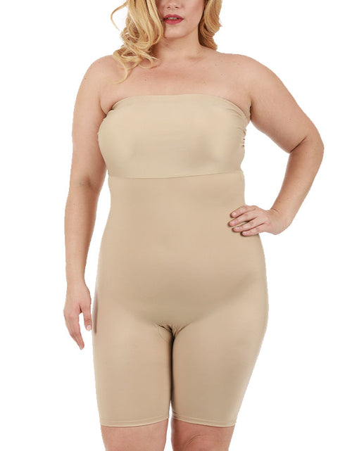 Load image into Gallery viewer, InstantFigure  Curvy Strapless Bandeau Shorts w/open gusset WBS011C by InstantFigure INC
