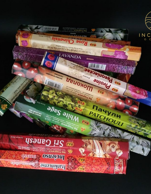 Load image into Gallery viewer, Indian Incense Stick Handmade Aromatherapy Sticks 20 Sticks Per Box by incenseocean

