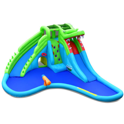 Load image into Gallery viewer, 7-in-1 Inflatable Bounce House with Splashing Pool without Blower
